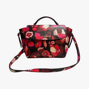 Kate Spade Black and Pink Floral Crossbody Bag